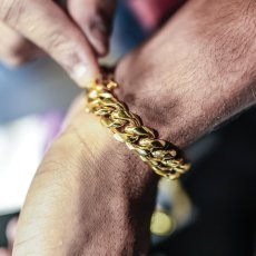 画像3: Miami Cuban Link Gold Bracelet 12mm ブレスレット ゴールド (3)