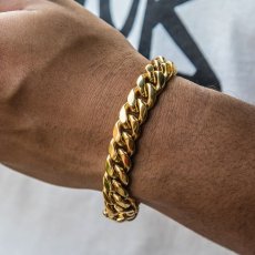 画像6: Miami Cuban Link Gold Bracelet 12mm ブレスレット ゴールド (6)