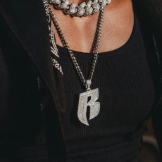 画像5: × Ruff Ryders R Logo Necklace ラフ ライダーズ コラボ ロゴ チェーン ネックレス ゴールド (5)