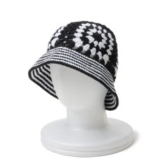 画像2: Croche Bucket Knit Hat クロシェ ニット バケット ハット キャップ 帽子 (2)