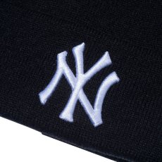 画像3: New York Yankees MLB Team Logo Knit Cap Black ベーシック カフ ニット ニューヨーク ヤンキース キャップ 帽子 (3)