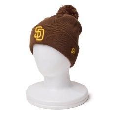 画像3: San Diego Padres MLB Team Logo PomPom Knit Cap ポンポン ニット リブ サンディエゴ パドレス キャップ 帽子 (3)