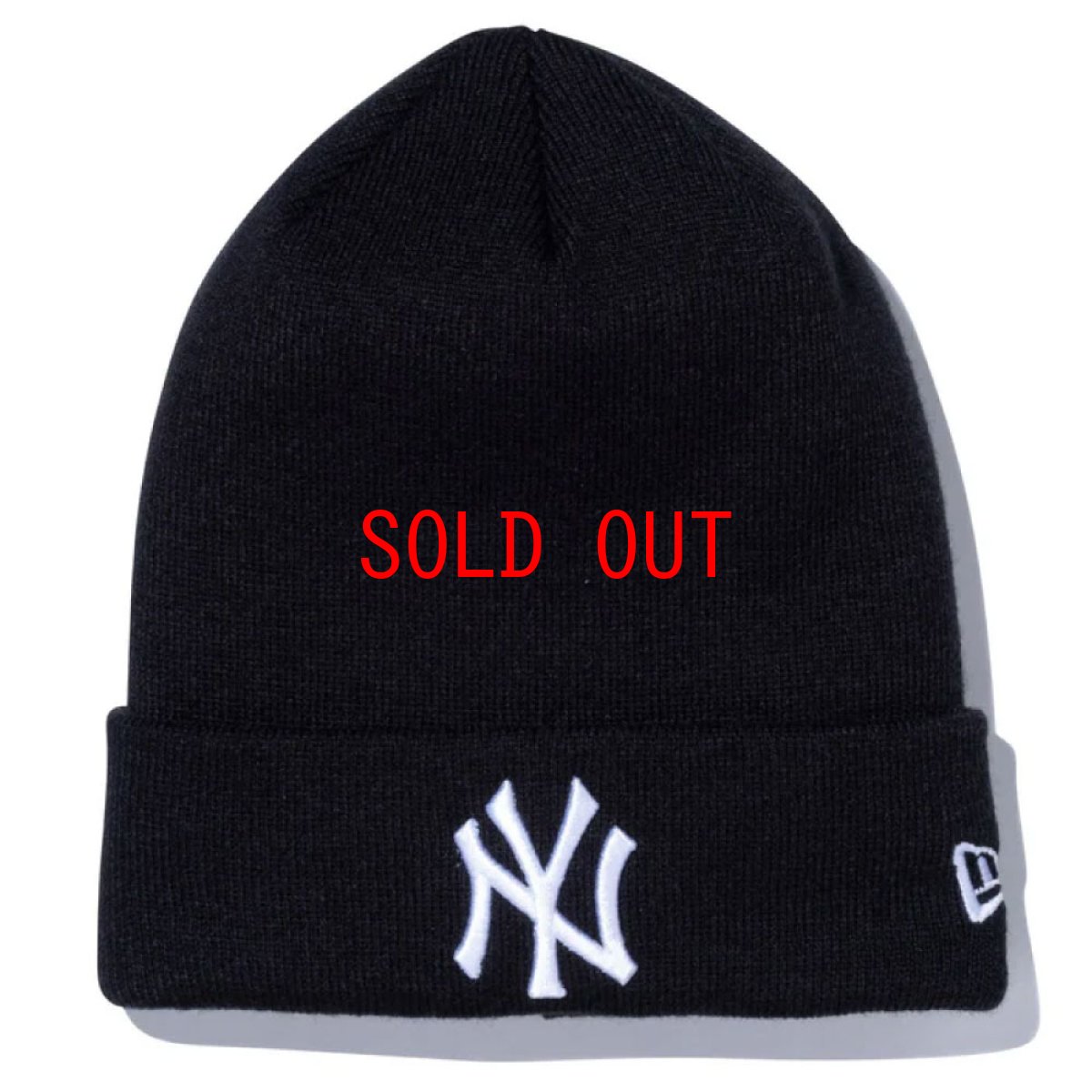 画像1: New York Yankees MLB Team Logo Knit Cap Black ベーシック カフ ニット ニューヨーク ヤンキース キャップ 帽子 (1)