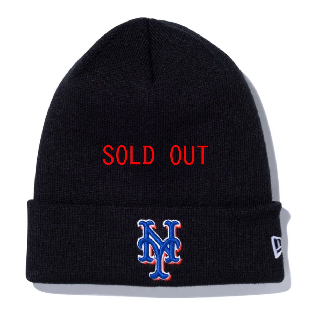 画像1: New York Mets MLB Team Logo  Knit Cap ベーシック カフ ニット ニューヨーク メッツ ニット キャップ 帽子 (1)