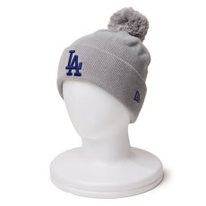 画像3: Los Angeles Dodgers MLB Team Logo PomPom Knit Cap ポンポン ニット リブ ロサンゼルス ドジャース キャップ 帽子 (3)