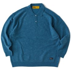 画像2: JAQWIRE L/S Knit Polo Shirts ジャガード ニット ポロ シャツ (2)