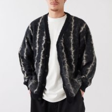 画像1: THUNDAGAN Thunder Cardigan ランダム ストライプ モヘア カーディガン (1)