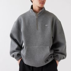 画像1: QUILHALF Quilting Half Zip Sweat Shirt GRY キルティング ハーフ ジップ スウェット シャツ (1)