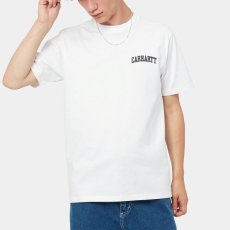 画像1: University Small Script S/S Arch Logo Tee White ロゴ 半袖 アーチロゴ カレッジ Tシャツ (1)