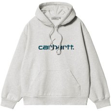 画像2: Hooded Logo Sweat Ash Heather フーデッド カーハート スウェット シャツ (2)