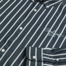 画像6: Signature Betz Stripe L/S Shirts Air Force Blue 長袖 ストライプ シャツ (6)