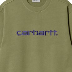 画像7: Logo Crewneck Sweat Capulet Green カーハート クルーネック スウェット シャツ (7)