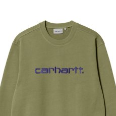 画像5: Logo Crewneck Sweat Capulet Green カーハート クルーネック スウェット シャツ (5)