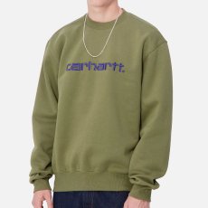 画像8: Logo Crewneck Sweat Capulet Green カーハート クルーネック スウェット シャツ (8)