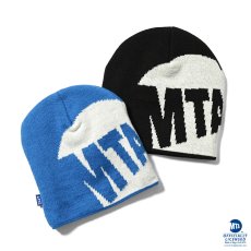 画像1: × MTA Logo Single Beanie Knit Cap メトロ エムティーエー ビーニー ロゴ ニット キャップ 帽子 (1)