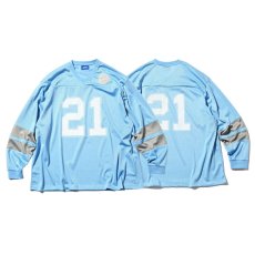 画像1: 21th Anniversary Football Shirt BLU 長袖 Vネック フットボール シャツ (1)