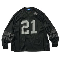 画像2: 21th Anniversary Football Shirt BLK 長袖 Vネック フットボール シャツ (2)