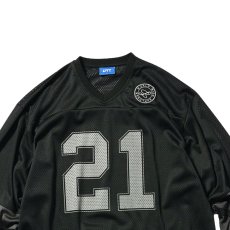 画像4: 21th Anniversary Football Shirt BLK 長袖 Vネック フットボール シャツ (4)