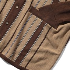 画像8: Striped Knit Cardigan BRN ストライプ ニット カーディガン (8)