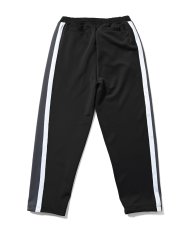 画像3: Striped Jersey Track Pants BLK ジャージ サイドライン チーム エンブレム トラック パンツ (3)