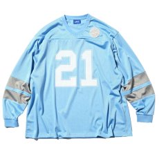 画像2: 21th Anniversary Football Shirt BLU 長袖 Vネック フットボール シャツ (2)