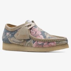 画像4: Wallabee Lo Grey Floral クラークス オリジナルズ ワラビー ロー グレー フローラル スエード クレープソール メンズ (4)