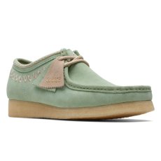 画像8: Clarks Originals Wallabee Lo Green Embroidery クラークス オリジナルズ ワラビー ロー グリーン エンブロイダリー スエード クレープソール メンズ (8)