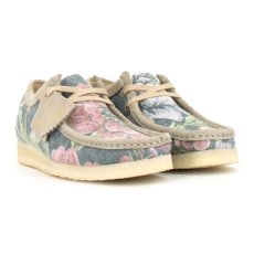 画像1: Wallabee Lo Grey Floral クラークス オリジナルズ ワラビー ロー グレー フローラル スエード クレープソール メンズ (1)