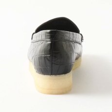 画像5: Wmns Wallabee Loafer Croc クラークス オリジナルズ ウィメンズ レディース ワラビー ローファー ブラック クロコ クレープソール (5)