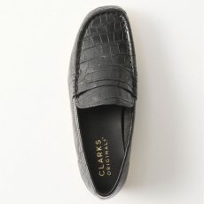 画像3: Wmns Wallabee Loafer Croc クラークス オリジナルズ ウィメンズ レディース ワラビー ローファー ブラック クロコ クレープソール (3)