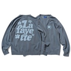 画像1: Pigment Dyed Flower Crewneck Sweat BLU フラワー クルーネック スウェット (1)