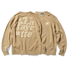 画像1: Pigment Dyed Flower Crewneck Sweat Sand フラワー クルーネック スウェット (1)