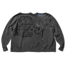 画像1: Pigment Dyed Flower Crewneck Sweat BLK フラワー クルーネック スウェット (1)