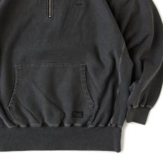 画像6: U.P.Half US Cotton Half Zip Sweat BLK ヘビーウェイト ピグメント ハーフジップ スウェット シャツ (6)