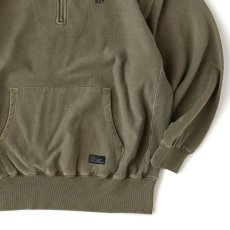 画像5: U.P.Half US Cotton Half Zip Sweat OLV ヘビーウェイト ピグメント ハーフジップ スウェット シャツ (5)