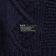 画像5: FISHARAN Crewneck Fisherman Knit NVY クルーネック 3ゲージ ウールヤーン フィッシャーマン ニット (5)