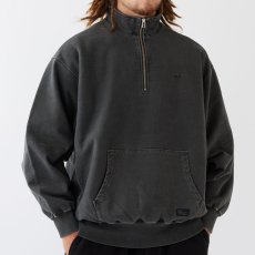 画像1: U.P.Half US Cotton Half Zip Sweat BLK ヘビーウェイト ピグメント ハーフジップ スウェット シャツ (1)