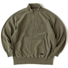 画像2: U.P.Half US Cotton Half Zip Sweat OLV ヘビーウェイト ピグメント ハーフジップ スウェット シャツ (2)