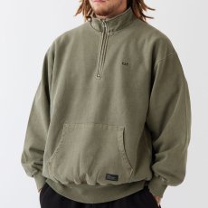 画像1: U.P.Half US Cotton Half Zip Sweat OLV ヘビーウェイト ピグメント ハーフジップ スウェット シャツ (1)