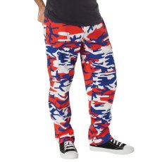 画像1: BDU Camo Cargo Pants カーゴ パンツ Red Blue (1)