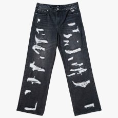 画像3: Paladin Damaged Flare Denim Pants BLK ダメージ ジーンズ カスタム デニム フレア パンツ (3)