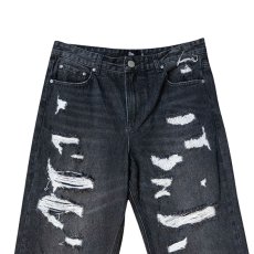 画像6: Paladin Damaged Flare Denim Pants BLK ダメージ ジーンズ カスタム デニム フレア パンツ (6)