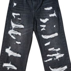 画像7: Paladin Damaged Flare Denim Pants BLK ダメージ ジーンズ カスタム デニム フレア パンツ (7)