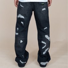 画像2: Paladin Damaged Flare Denim Pants BLK ダメージ ジーンズ カスタム デニム フレア パンツ (2)