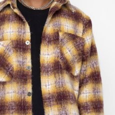 画像9: Side Slit Flannel Shirt ヘビー フランネル シャツ モヘア (9)