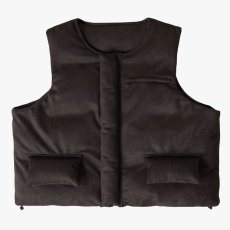 画像2: Suede Bubble Reversible Puffer Vest Down Jacket スエード リバーシブル パファー ベスト ジャケット (2)