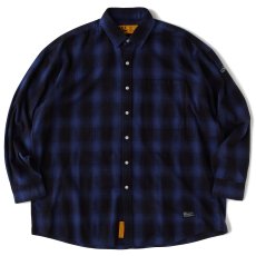 画像1: GIGADATION Ombre Flannel Check Shirts BLU オンブレ チェック ネルシャツ チェック シャツ (1)