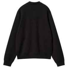 画像3: ARLO Knit Polo L/S Shirt Stripe Jacquard BLK コットン ニット 長袖 ストライプ ポロ シャツ (3)