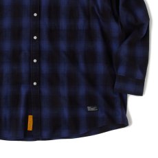 画像8: GIGADATION Ombre Flannel Check Shirts BLU オンブレ チェック ネルシャツ チェック シャツ (8)