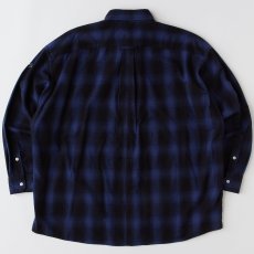 画像2: GIGADATION Ombre Flannel Check Shirts BLU オンブレ チェック ネルシャツ チェック シャツ (2)